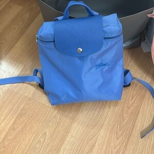Light blue Longchamp backpack